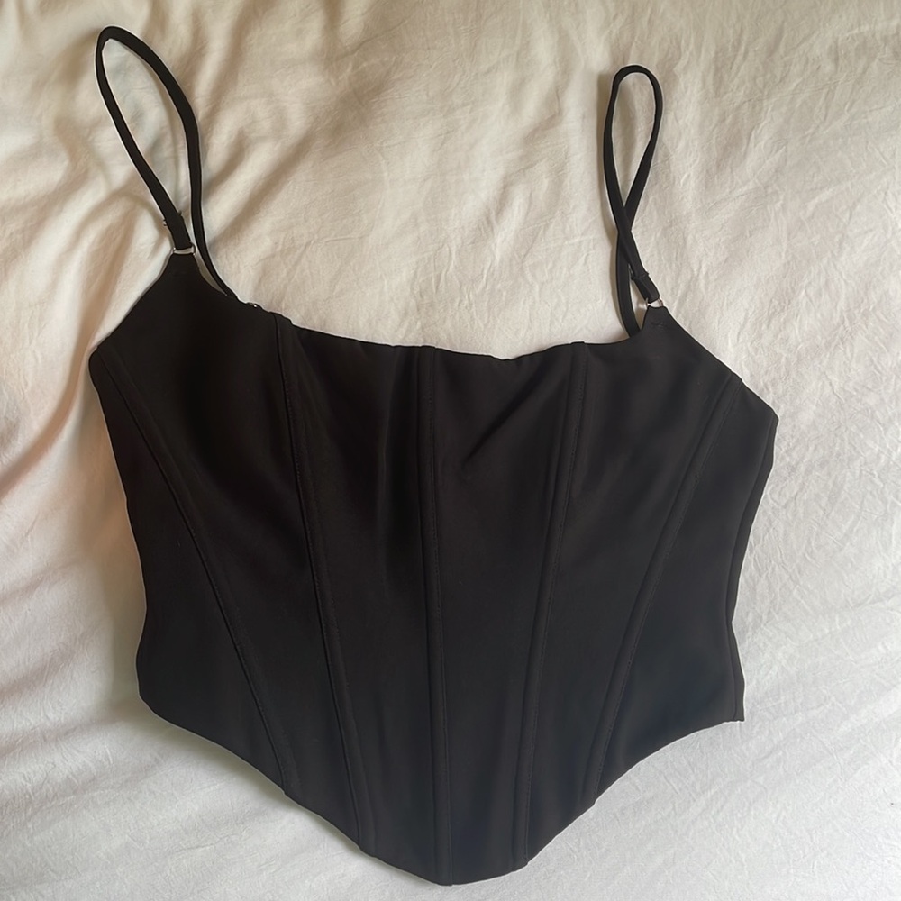 WHITEFOX - nothing new bustier black corset top never worn - Picture 2 of 2